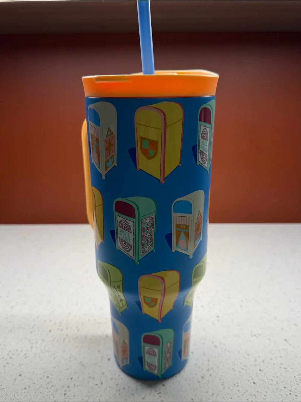 NEW DISNEY PARKS TRASH CANS GIANT 40oz STAINLESS STEEL TUMBLER